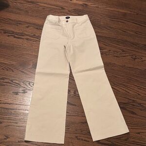 J. Crew Cream Wide-Leg Pants